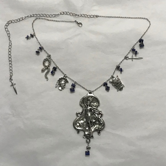 Athena Minerva Greek Roman Goddess Wisdom & War Handmade Necklace, Lapis Lazuli - Picture 11 of 15